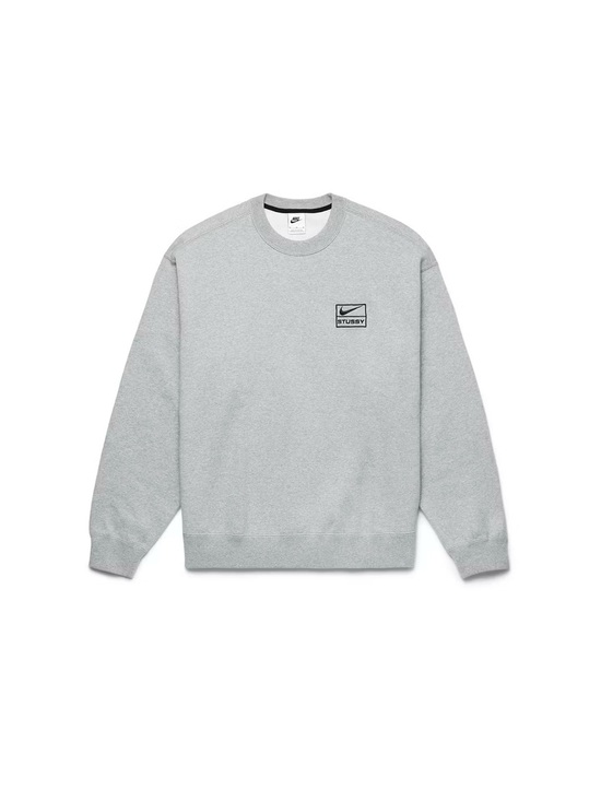 Stussy Other - NWOT Stüssy x Nike Light Gray Crewneck Fleece Sweatshirt